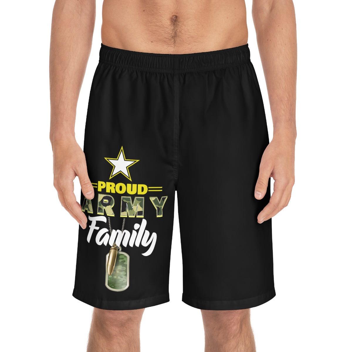 Proud Army Family Law Board Shorts-Phoenix Styles