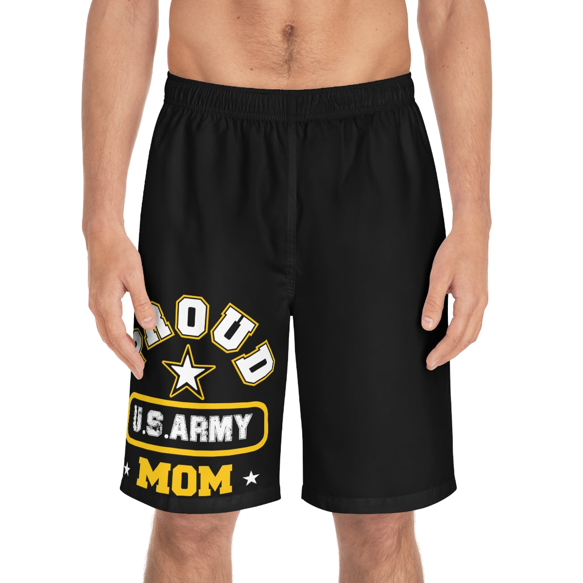 Proud U.S Army Mom Board Shorts-Phoenix Styles