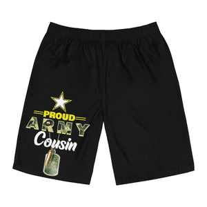 Proud Army Cousin Board Shorts-Phoenix Styles