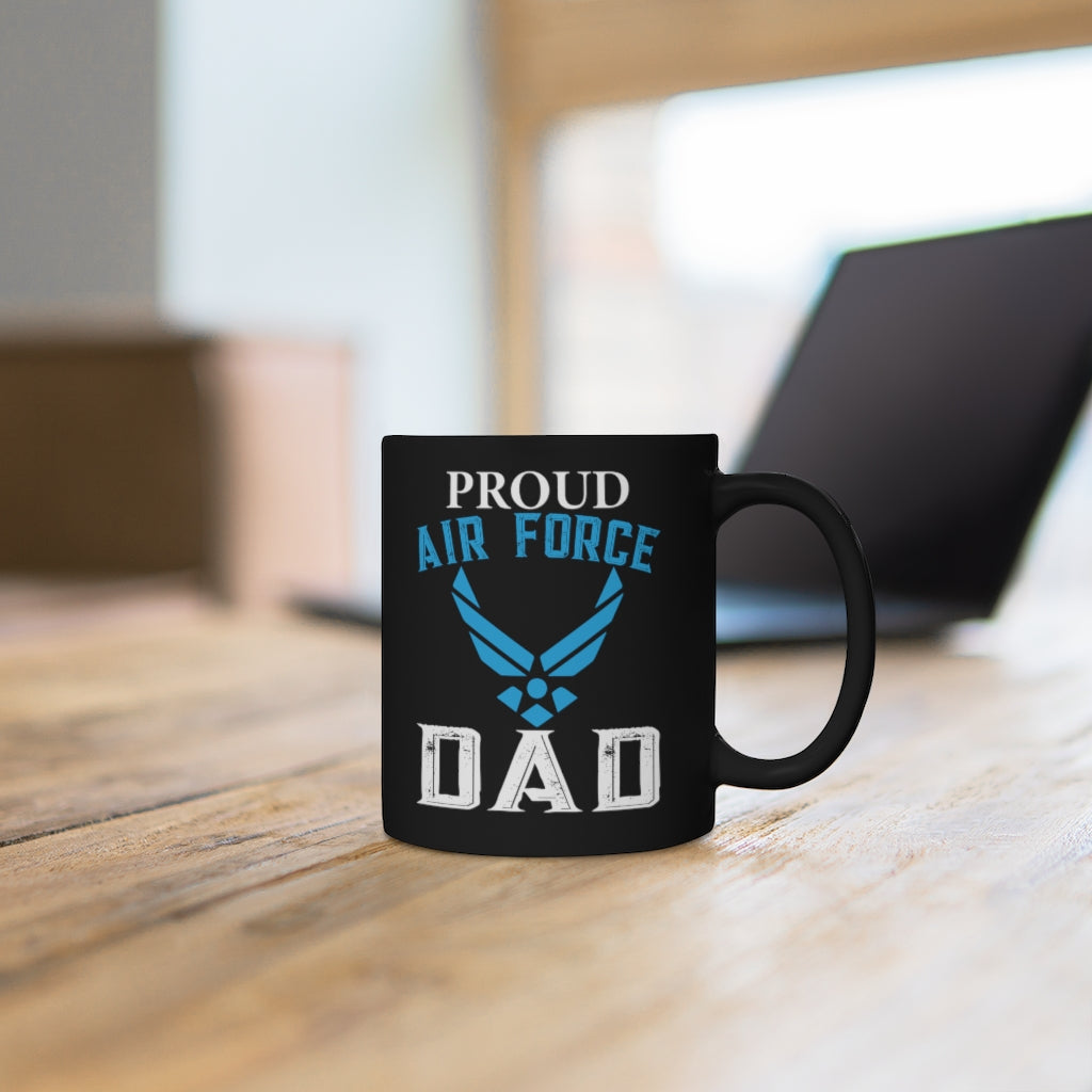 Proud Air Force Dad Black Mug 11oz-Phoenix Styles