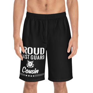 Proud Coast Guard Cousin Board Shorts-Phoenix Styles