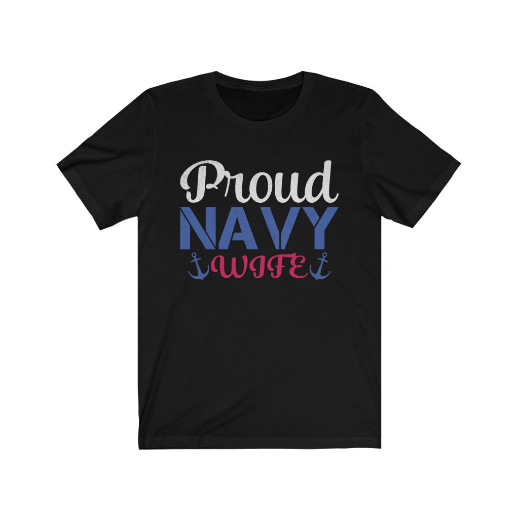 Proud Navy Wife Jersey Short Sleeve Tee-Phoenix Styles