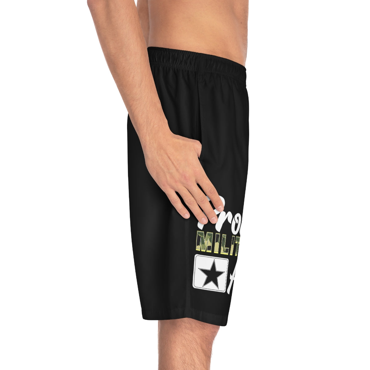 Proud Military Aunt Camoflauge Board Shorts-Phoenix Styles