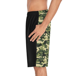 Proud Army Husband Camoflauge Back Board Shorts-Phoenix Styles