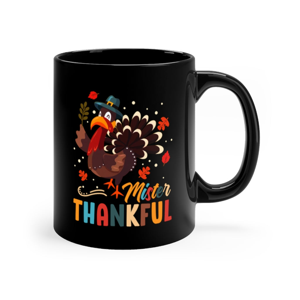 Mister Thankful Black Mug 11oz-Phoenix Styles