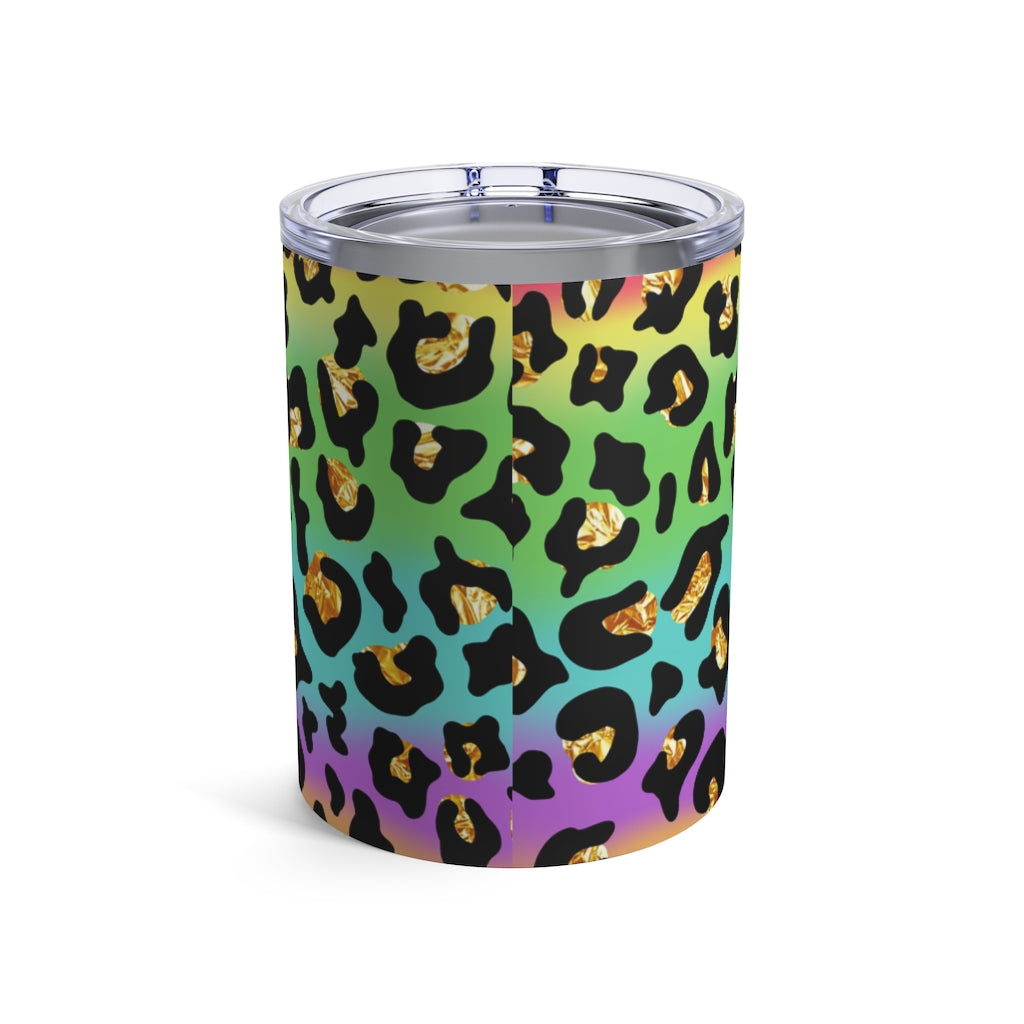 Rainbow Gold Leopard Tumbler 10oz-Phoenix Styles