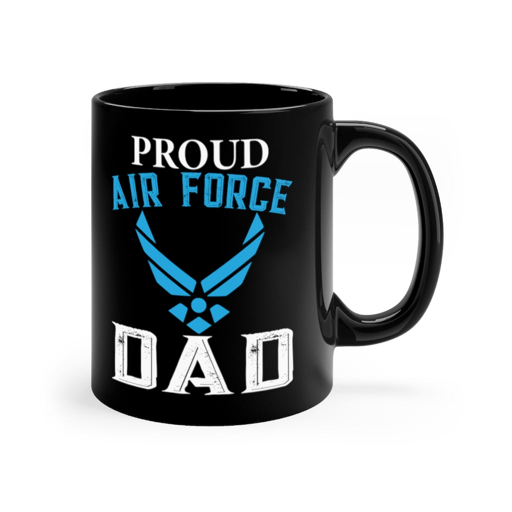 Proud Air Force Dad Black Mug 11oz-Phoenix Styles