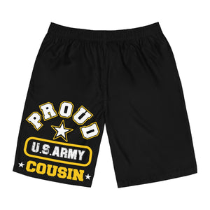 Proud U.S Army Cousin Board Shorts-Phoenix Styles