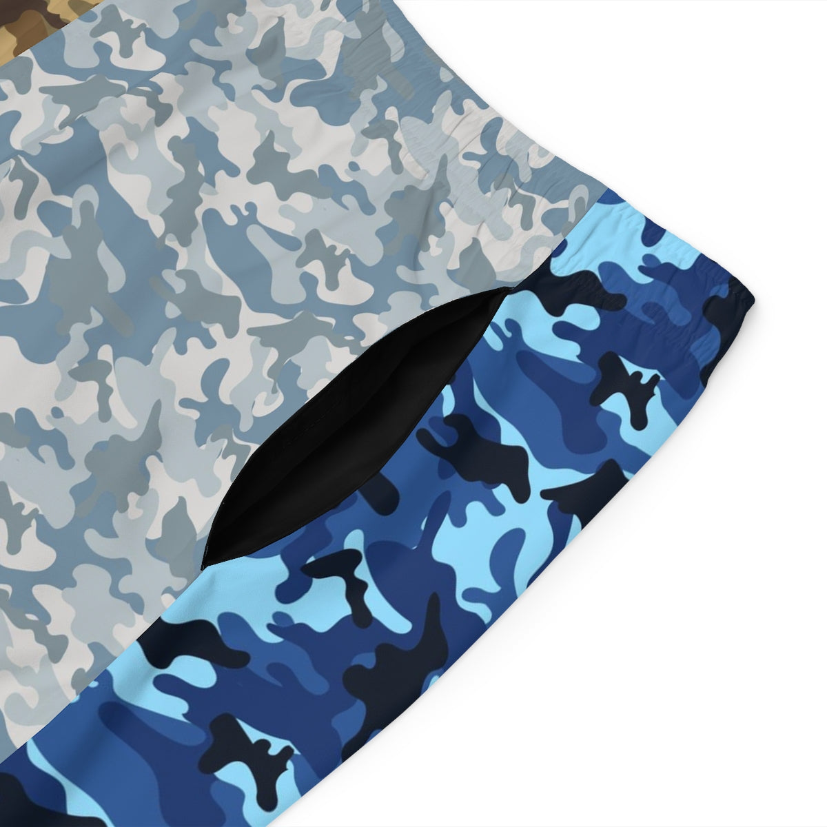 Multicolor Military Camo Board Shorts-Phoenix Styles