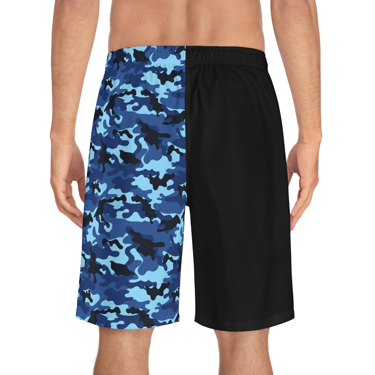 Proud Navy Husband Blue Camo Board Shorts-Phoenix Styles