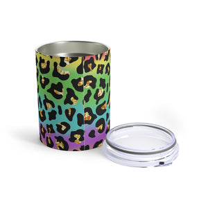 Rainbow Gold Leopard Tumbler 10oz-Phoenix Styles