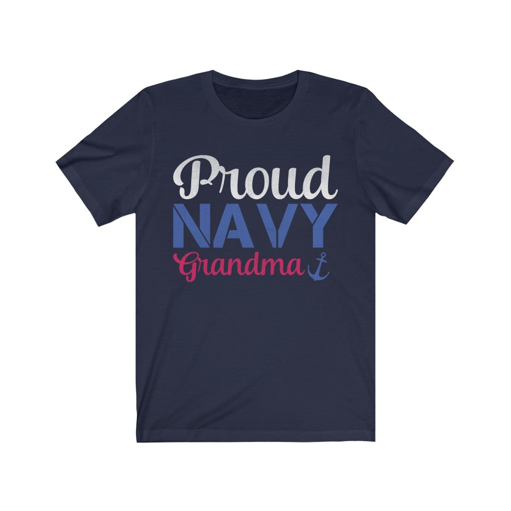 Proud Navy Grandma Jersey Short Sleeve Tee-Phoenix Styles