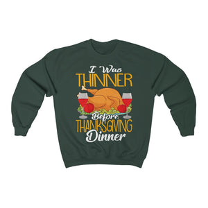 I Was Thinner Before Thanksgiving Dinner Heavy Blend™ Crewneck Sweatshirt-Phoenix Styles