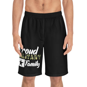 Proud Military Family Board Shorts-Phoenix Styles