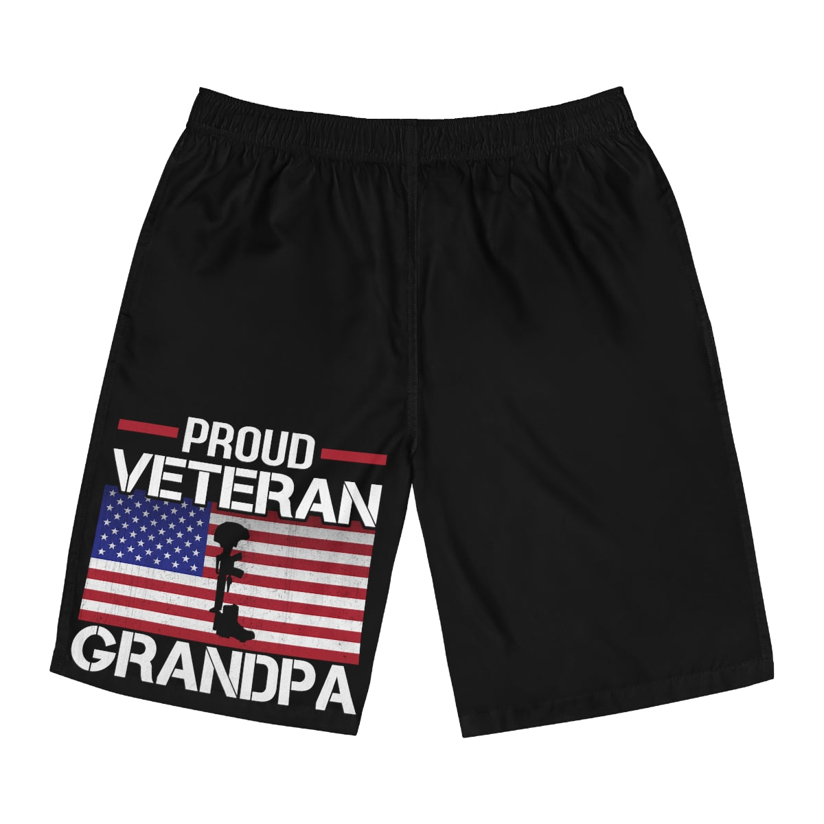 Proud Veteran Grandpa Board Shorts-Phoenix Styles