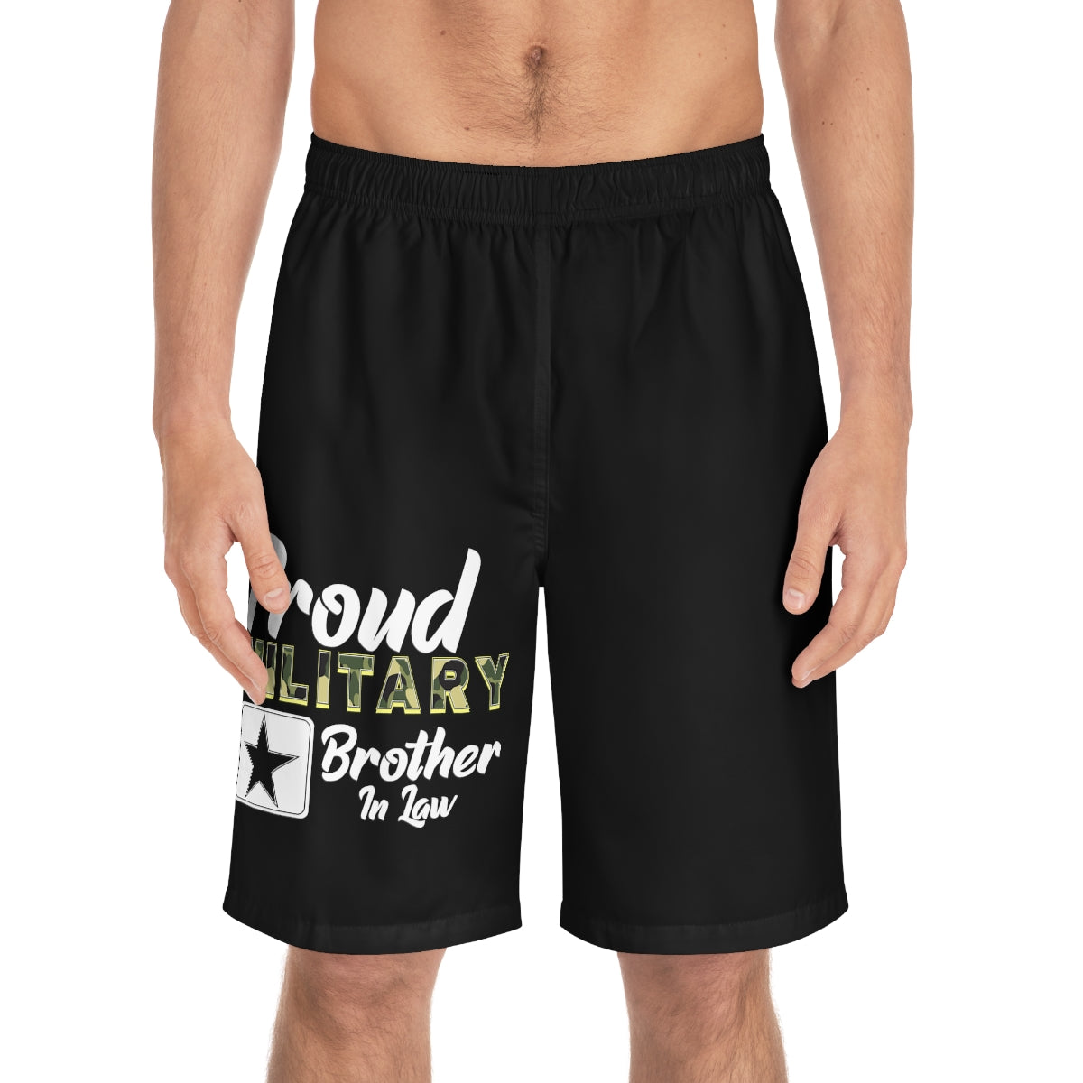 Proud Military Brother In Law Board Shorts-Phoenix Styles