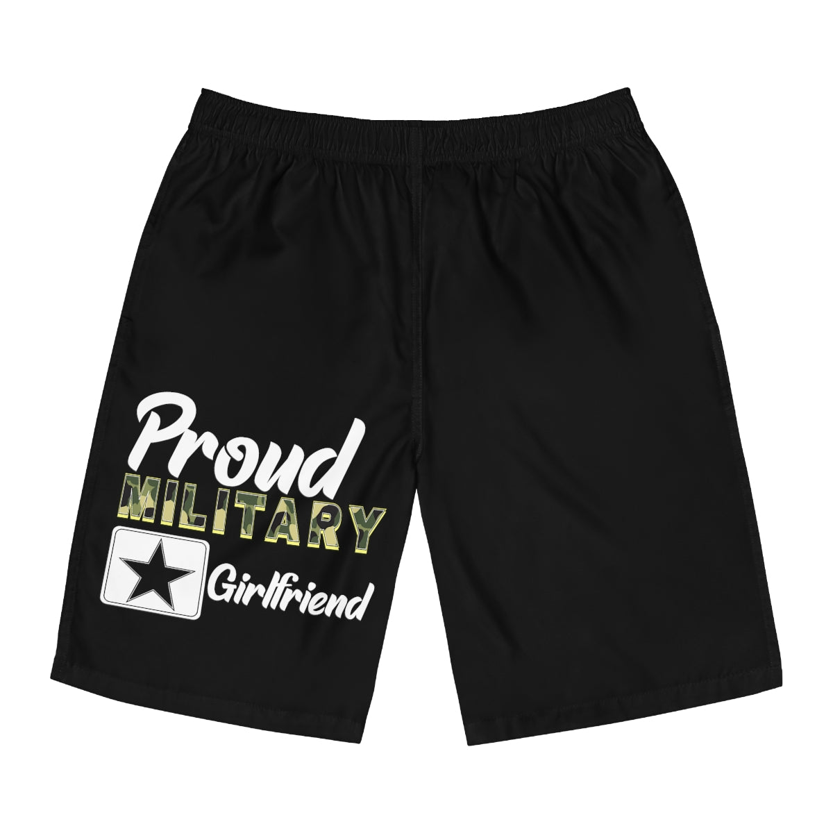 Proud Military Girlfriend Board Shorts-Phoenix Styles