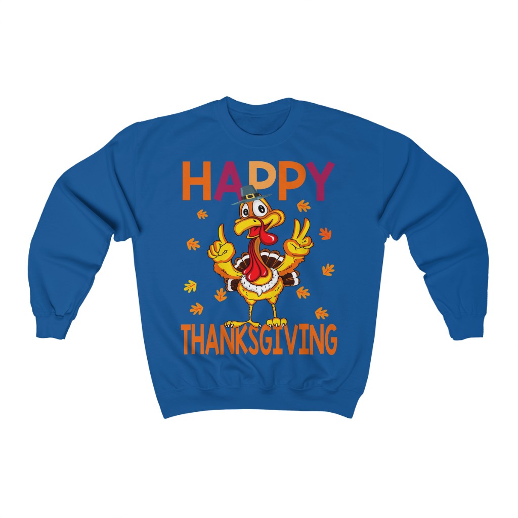 Happy Thanksgiving Unisex Heavy Blend™ Crewneck Sweatshirt-Phoenix Styles