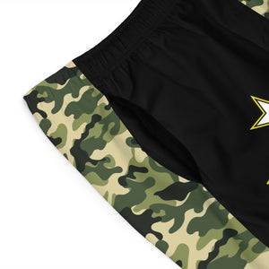 Proud Army Uncle Board Camoflauge Shorts-Phoenix Styles