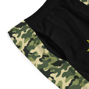 Proud Army Cousin Board Camoflauge Shorts-Phoenix Styles