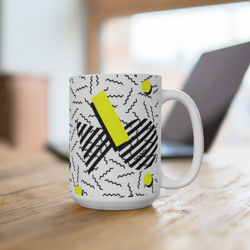 Retro Vintage 80s Fashion Style White Ceramic Mug-Phoenix Styles