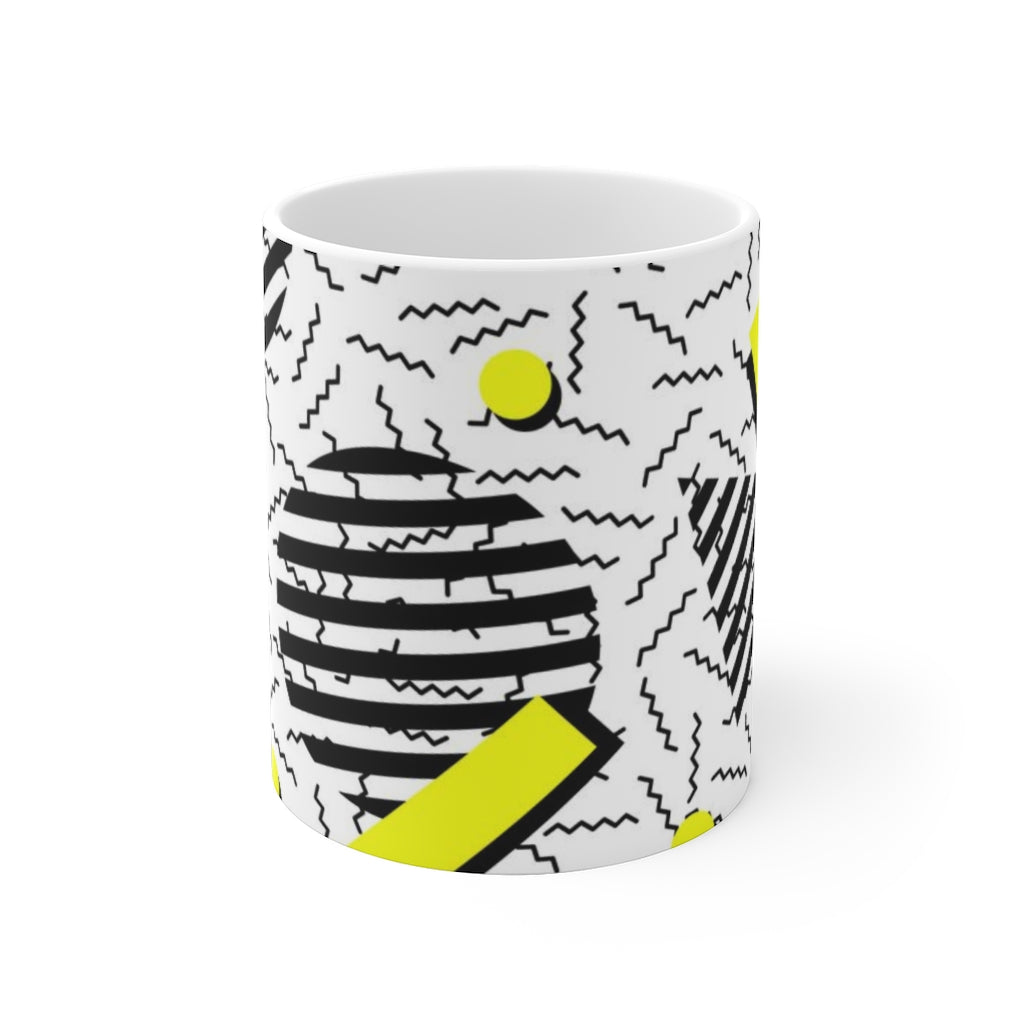 Retro Vintage 80s Fashion Style White Ceramic Mug-Phoenix Styles