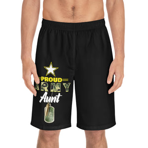 Proud Army Aunt Board Shorts-Phoenix Styles