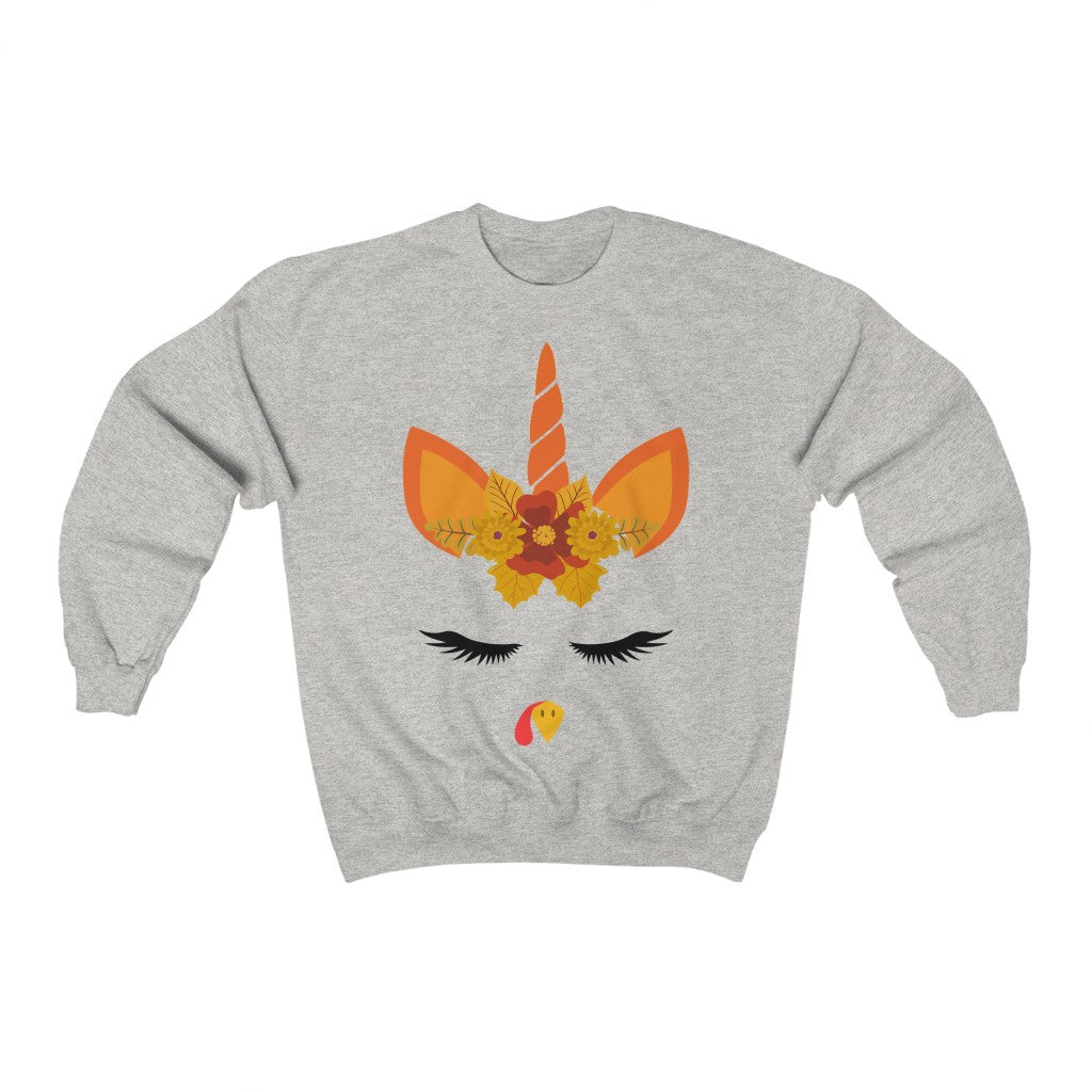 Thanksgiving Unicorn Heavy Blend™ Crewneck Sweatshirt-Phoenix Styles