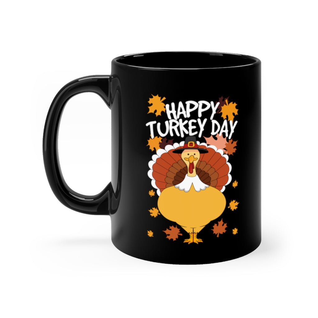 Happy Thanksgiving Day Black mug 11oz-Phoenix Styles