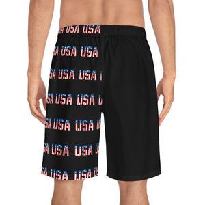 Proud Veteran Husband USA Men's Board Shorts-Phoenix Styles