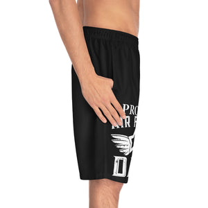 Proud Airforce Dad Board Shorts (AOP)-Phoenix Styles