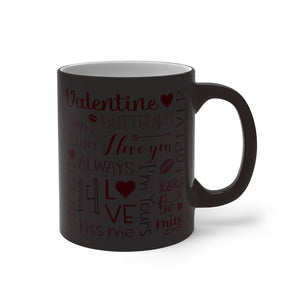 Valentine Day Color Changing Mug - Magic Mug - Unique Coffee Mug - Ceramic Coffee Mug - Valentines Day Mug - Best Friend Gift-Phoenix Styles