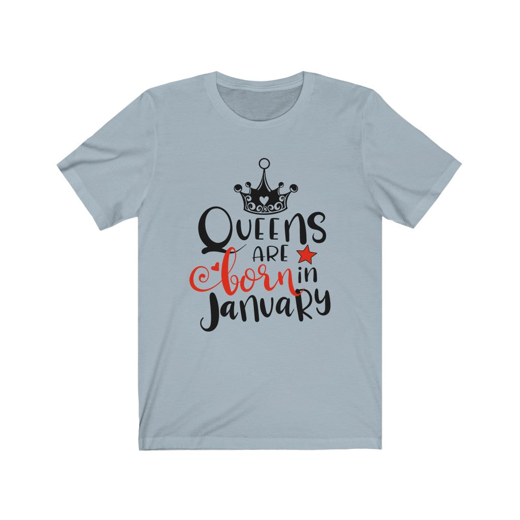 Queens Are Born In January Unisex Jersey Short Sleeve Tee-Phoenix Styles