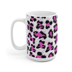 Pink Leopard White Ceramic Mug-Phoenix Styles