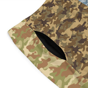 Multicolor Military Camo Board Shorts-Phoenix Styles