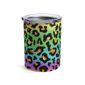 Rainbow Gold Leopard Tumbler 10oz-Phoenix Styles