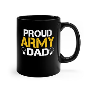 Proud Army Dad Black Mug 11oz-Phoenix Styles