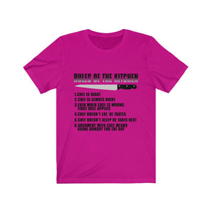 Rules Of The Kitchen Unisex Jersey Short Sleeve Tee-Phoenix Styles