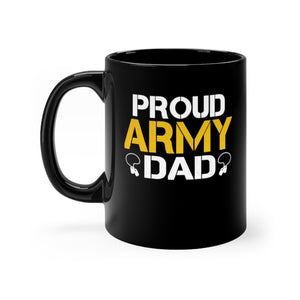 Proud Army Dad Black Mug 11oz-Phoenix Styles