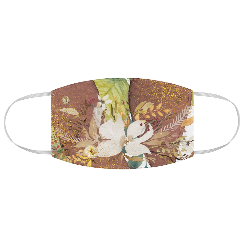 White Floral Fabric Face Mask-Phoenix Styles