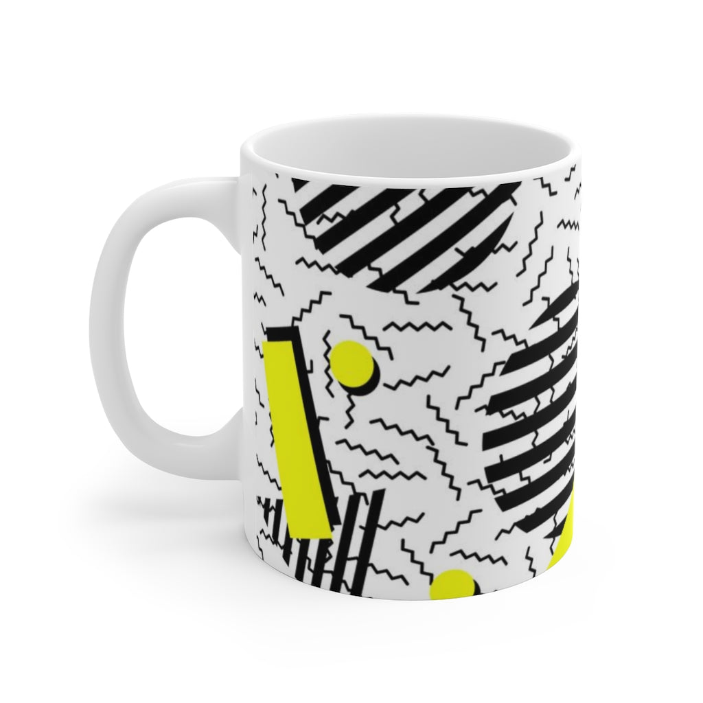 Retro Vintage 80s Fashion Style White Ceramic Mug-Phoenix Styles