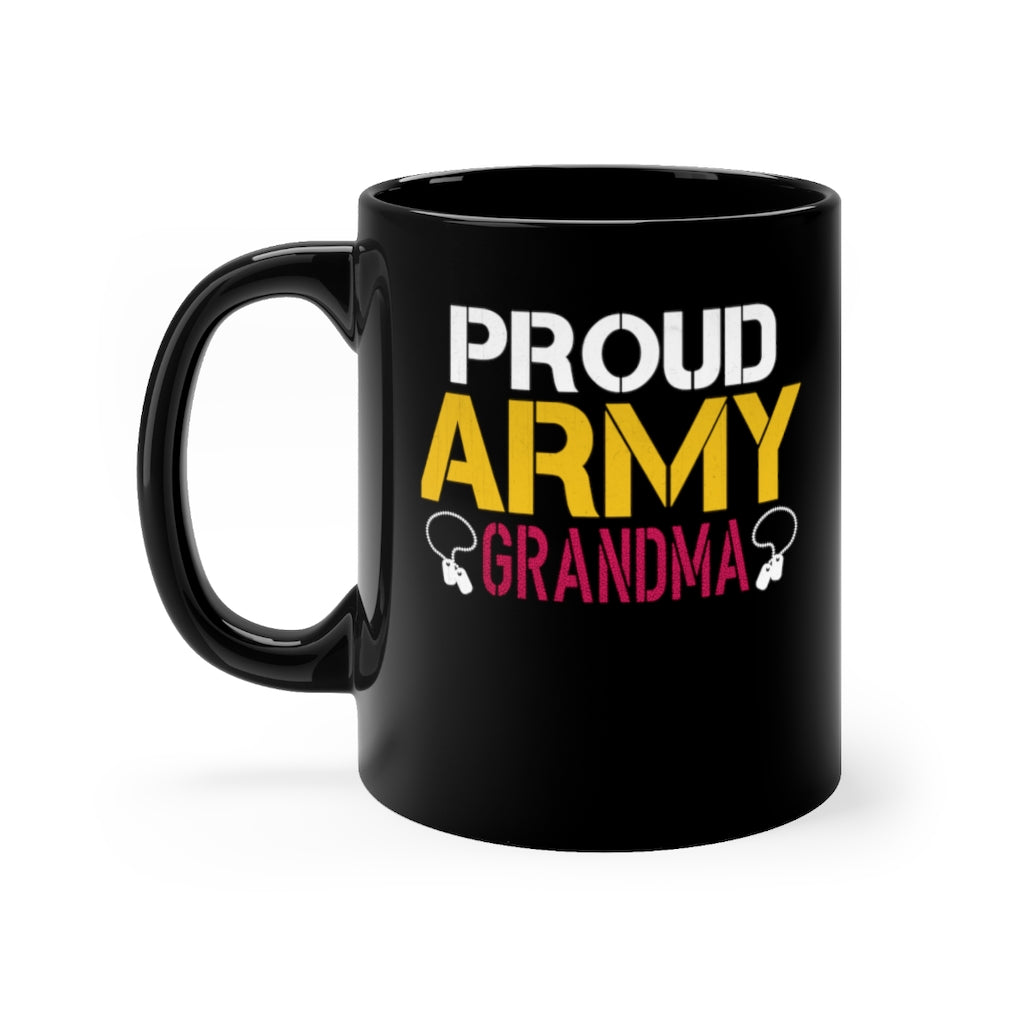 Proud Army Grandma Black Mug 11oz-Phoenix Styles