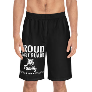 Proud Coast Guard Family Board Shorts-Phoenix Styles