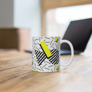 Retro Vintage 80s Fashion Style White Ceramic Mug-Phoenix Styles