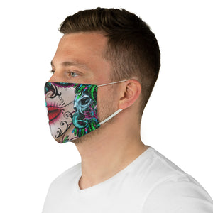 Sugar Skull Fabric Face Mask-Phoenix Styles