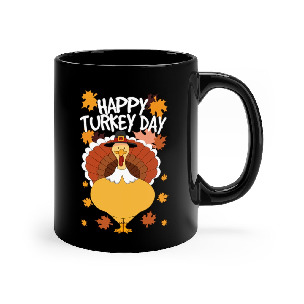 Happy Thanksgiving Day Black mug 11oz-Phoenix Styles