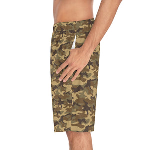 Proud Veteran Camo Shoes White Board Shorts-Phoenix Styles