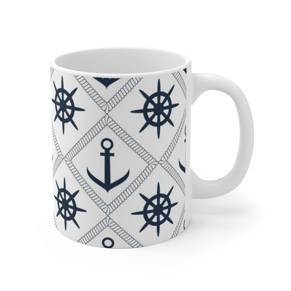 Anchor And Steering Wheel Mug-Phoenix Styles