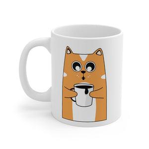 Coffee Meow Mug 11oz-Phoenix Styles