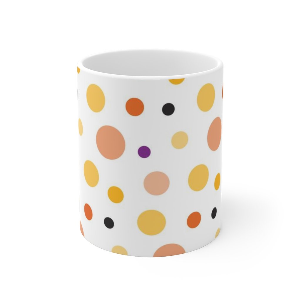 Dots White Ceramic Mug-Phoenix Styles